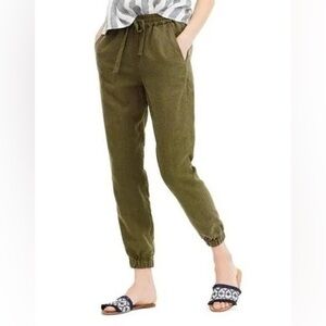 J.Crew Point Sur Seaside Linen Lyocell Cropped Joggers Pants